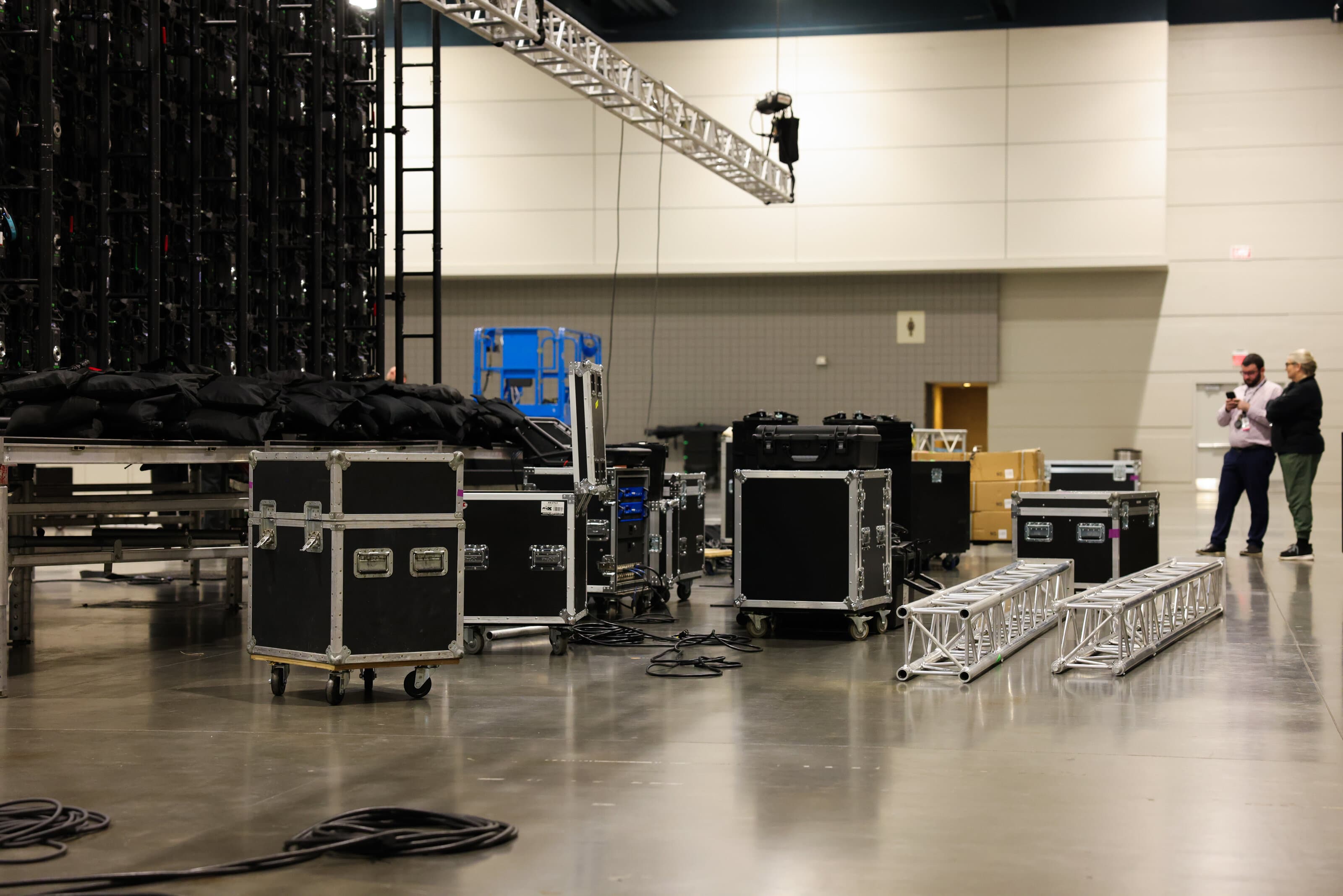 Purpose-built staging installed for a corporate presentation